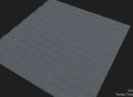 Procedural roof tile material preview