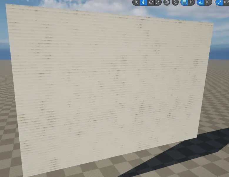 Wall material with grime variation applied